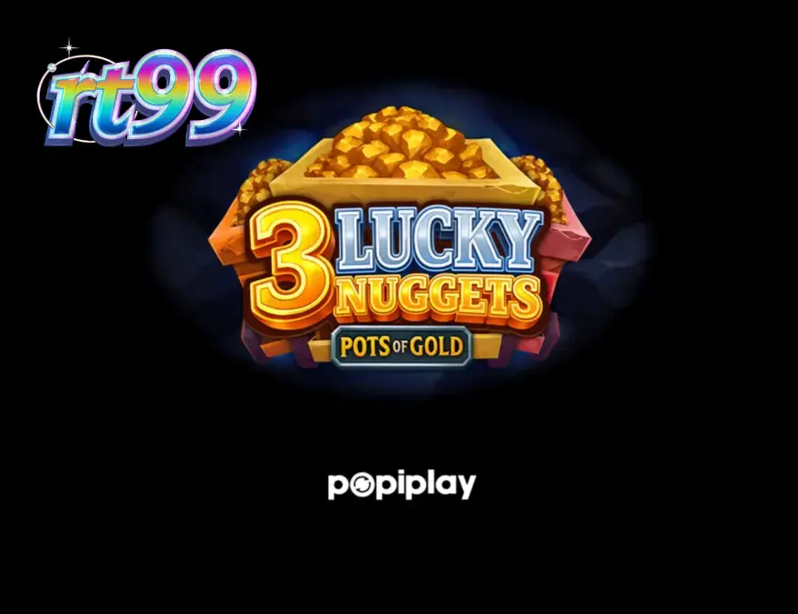 Tampilan visual slot 3 Lucky Nuggets dengan tema tambang emas